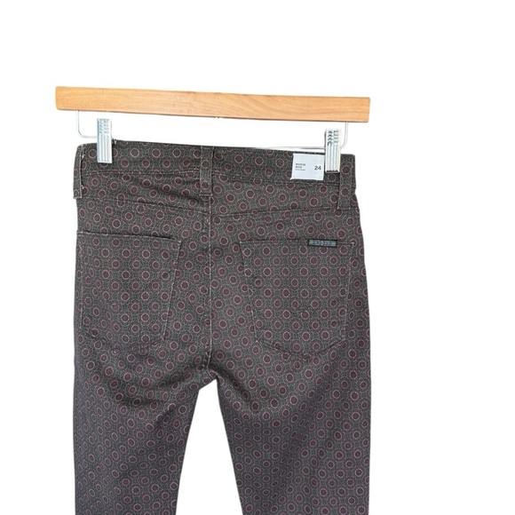 Hudson Jeans Green and Brown Patterned Midrise Size 24 - Picture 4 of 9